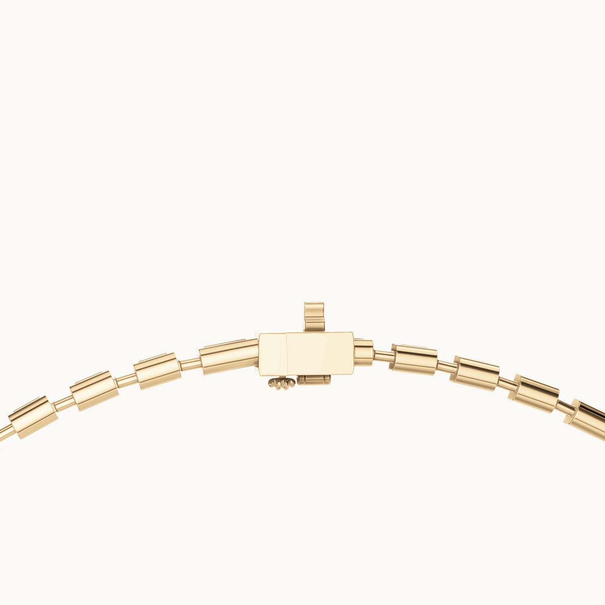 Emerald-cut lab-grown diamond station link necklace in yellow gold, 3.35 CT TW, view 4
