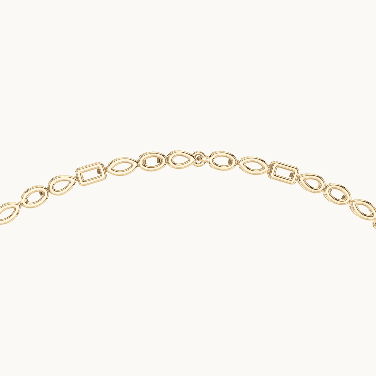 Emerald-cut, oval and pear lab-grown diamond mixed-cut drop necklace in yellow gold, 14.27 CT TW, view 4