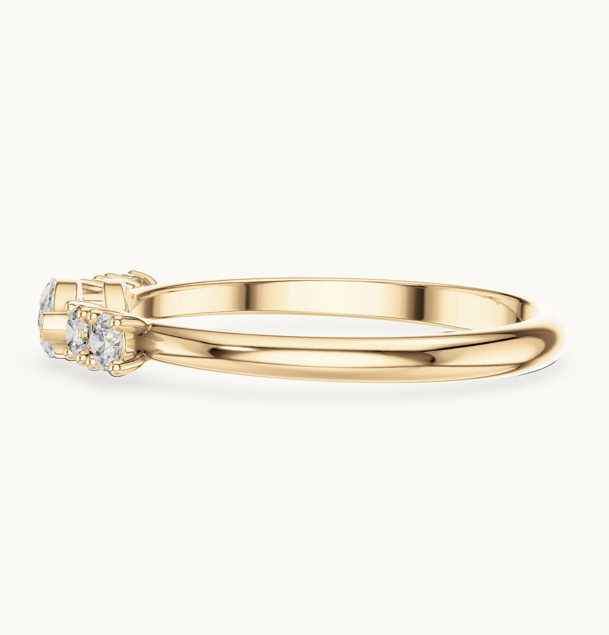 Marquise lab-grown diamond east-west five-stone ring in yellow gold, 0.29 CT TW, view 3