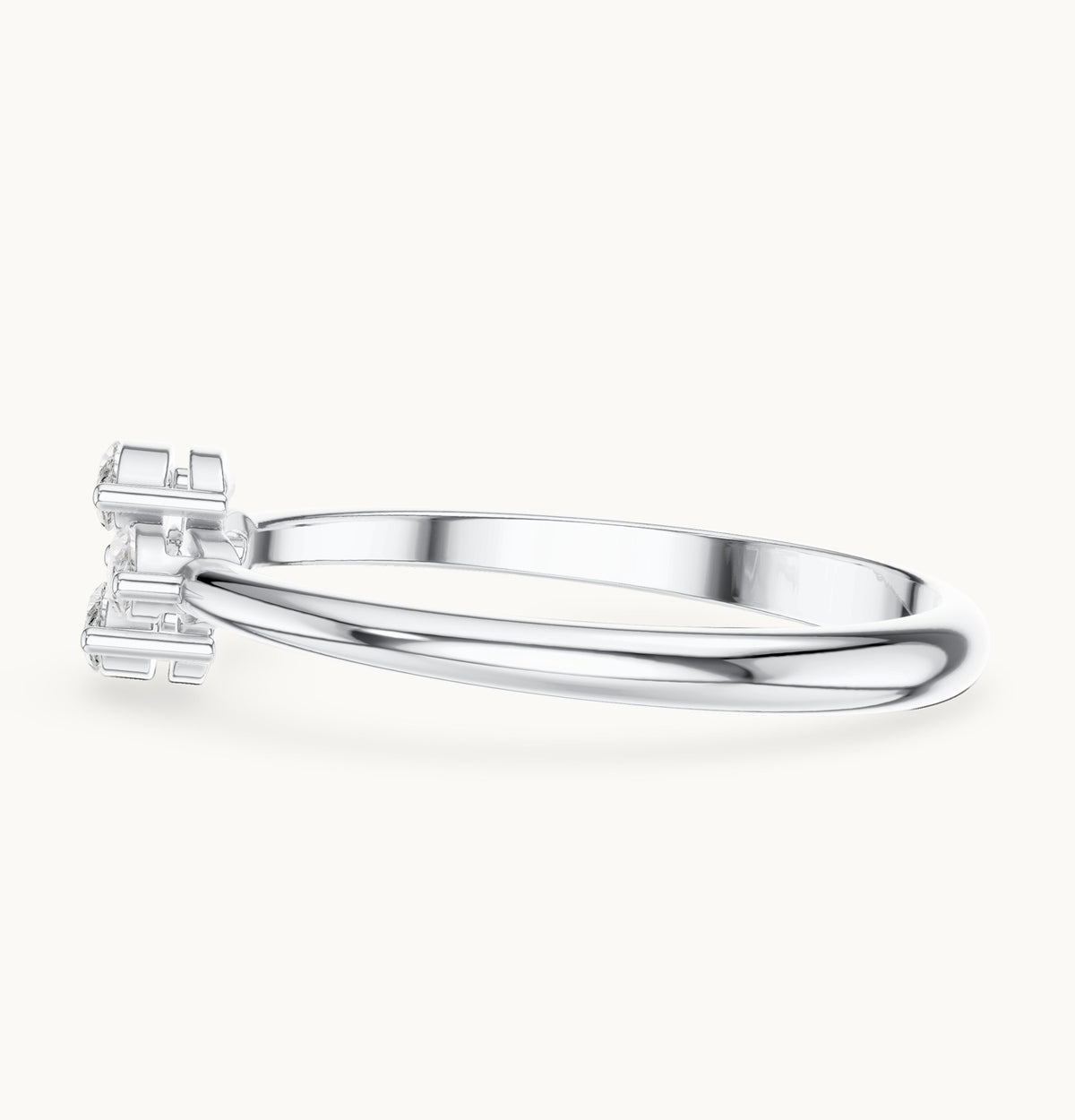 Marquise lab-grown diamond cluster ring in white gold, 0.21 CT TW, view 3
