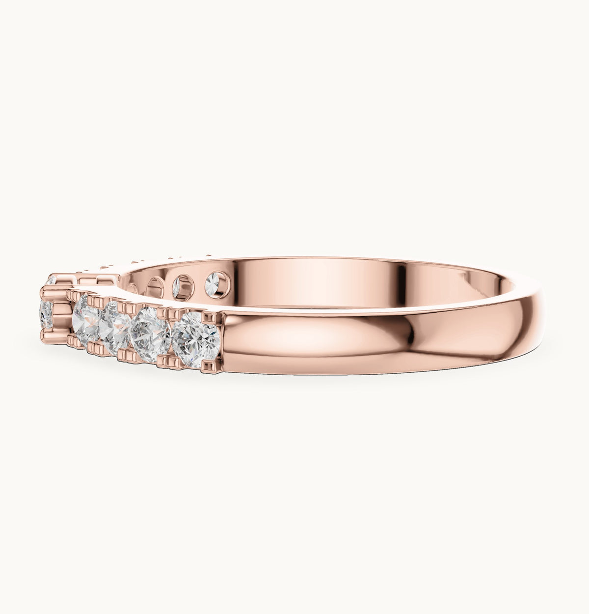 Marquise lab-grown diamond east-west anniversary band in rose gold, 0.38 CT TW, view 3
