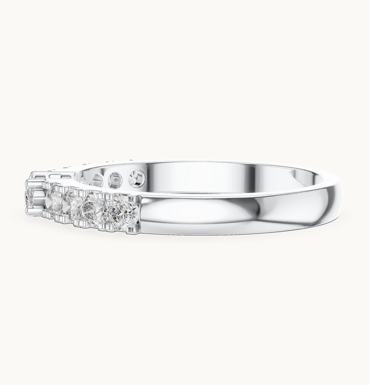 Marquise lab-grown diamond east-west anniversary band in white gold, 0.38 CT TW, view 3
