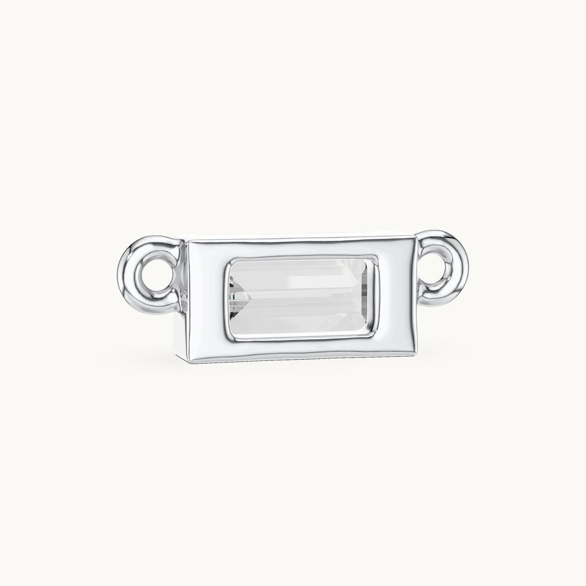 Baguette lab-grown diamond east-west bar pendant in white gold, 0.31 CT TW, view 4