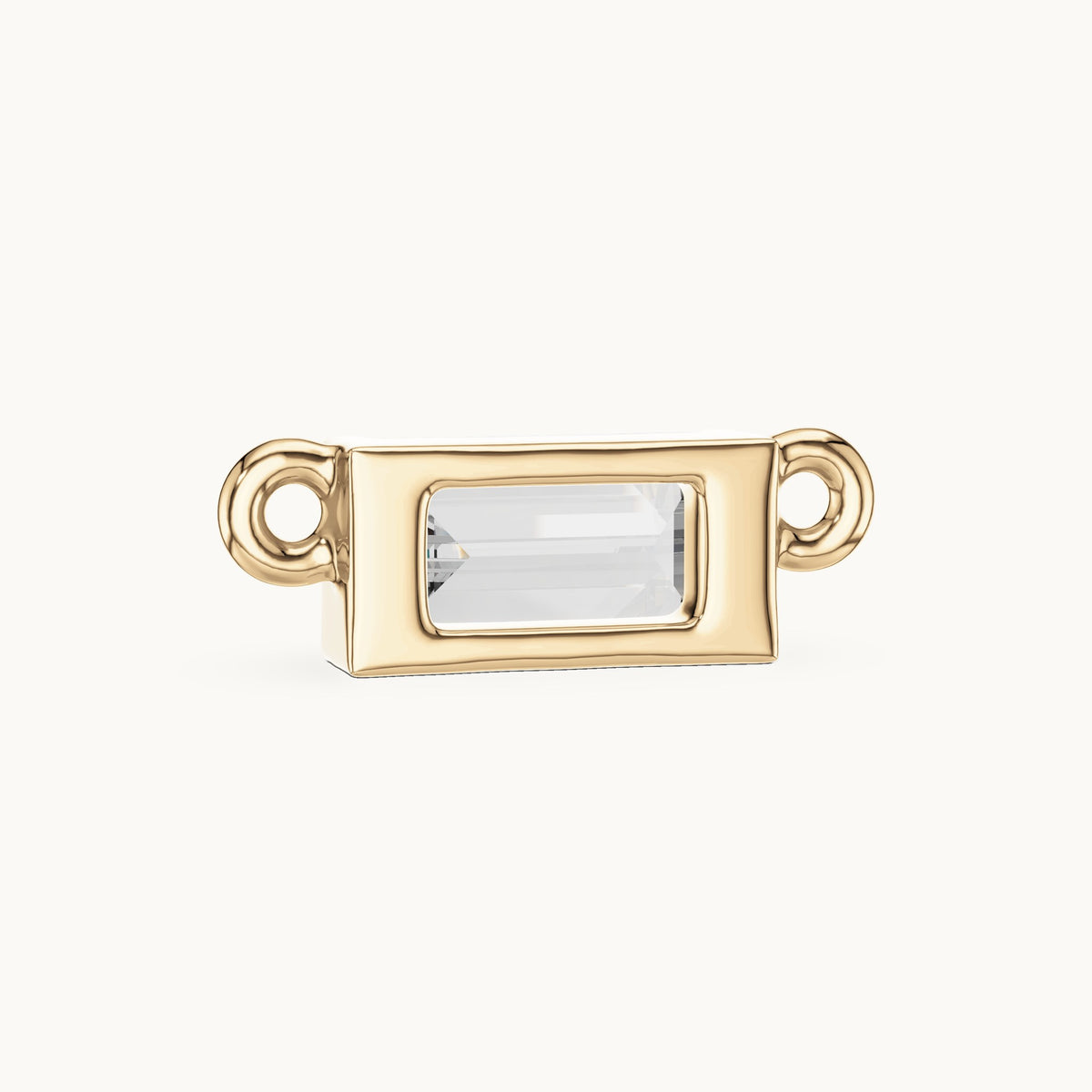 Baguette lab-grown diamond east-west bar pendant in yellow gold, 0.31 CT TW, view 4