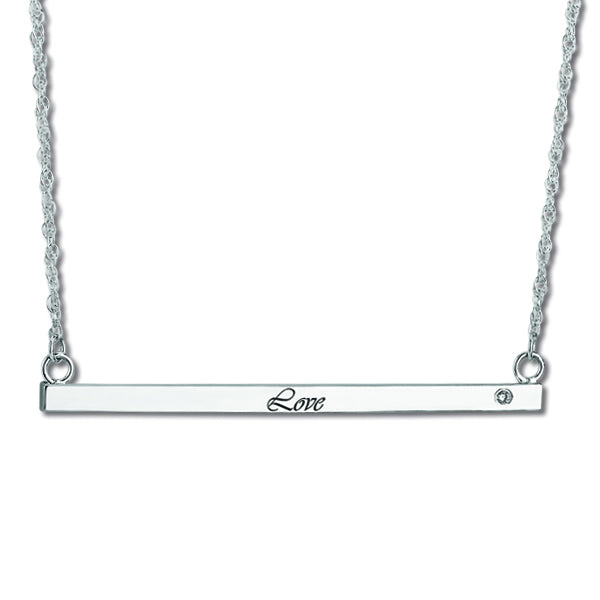14K White Gold Diamond Fashion Pendant Necklace