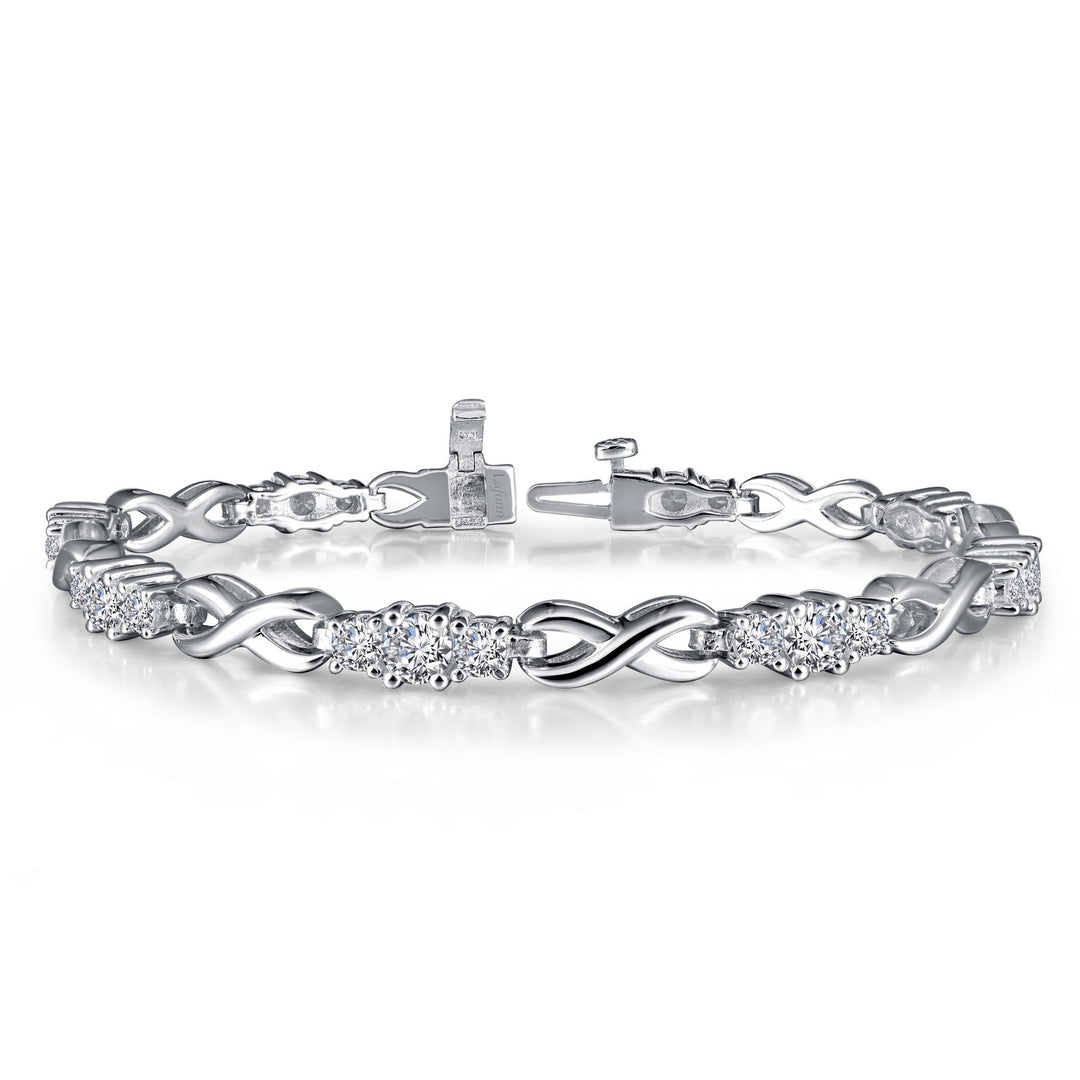 4.23 CTW 3-Stone Infinity Alternating Bracelet