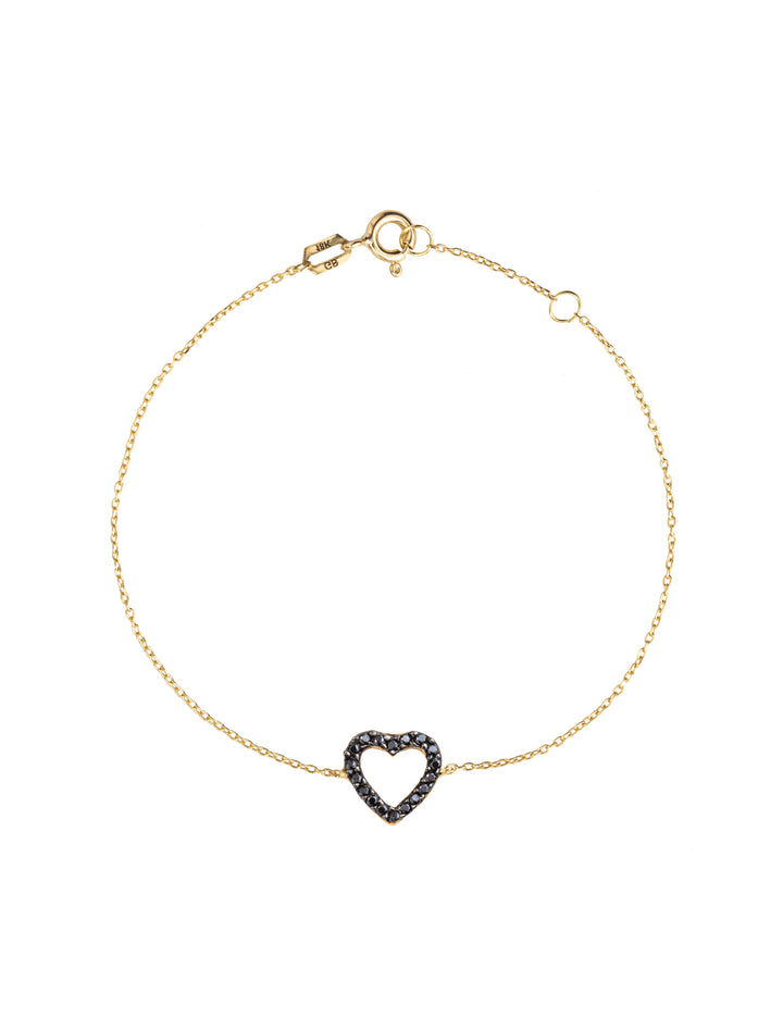 18K GOLD NEAT HEART BRACELET