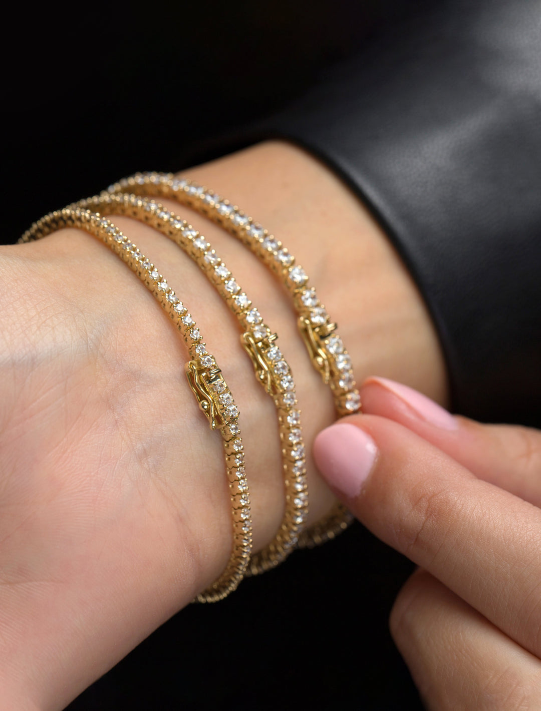 18K GOLD DIAMOND TENNIS BRACELET – 2.5 mm