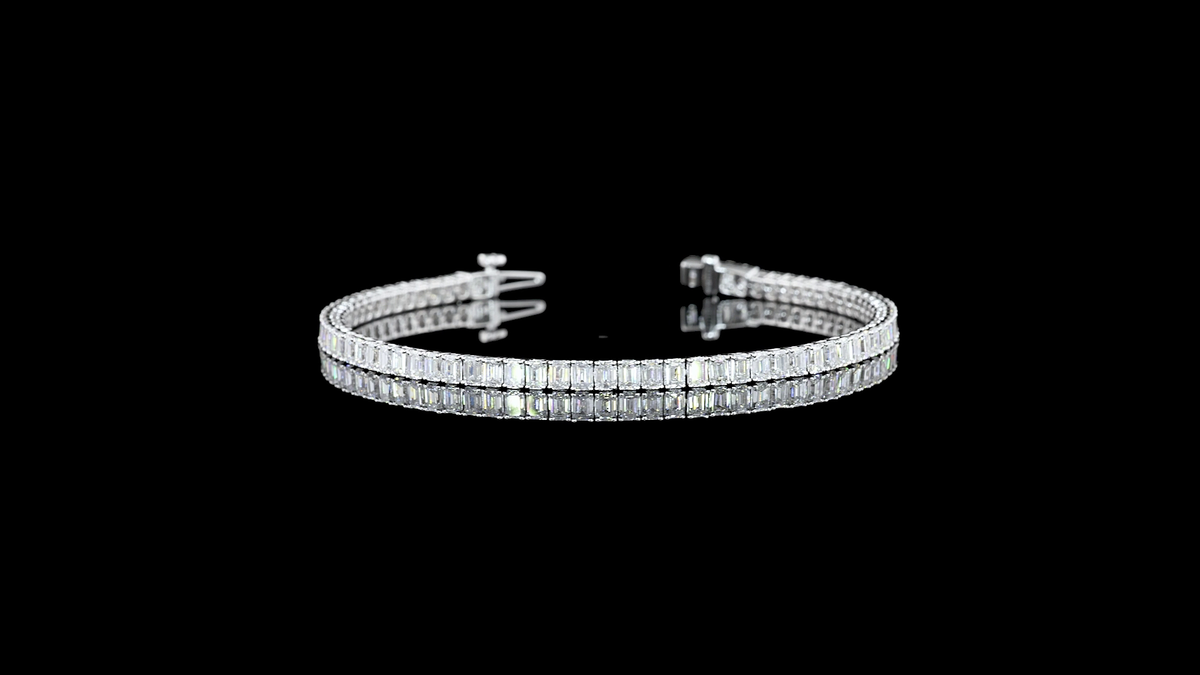 14K WHITE GOLDTennis Necklace