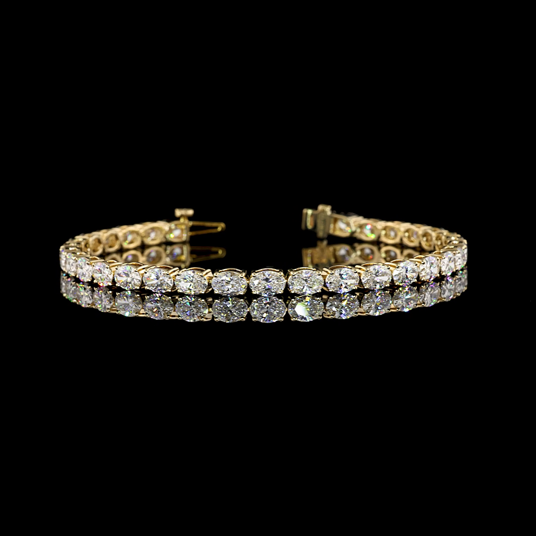 14K YELLOW GOLDTennis Necklace