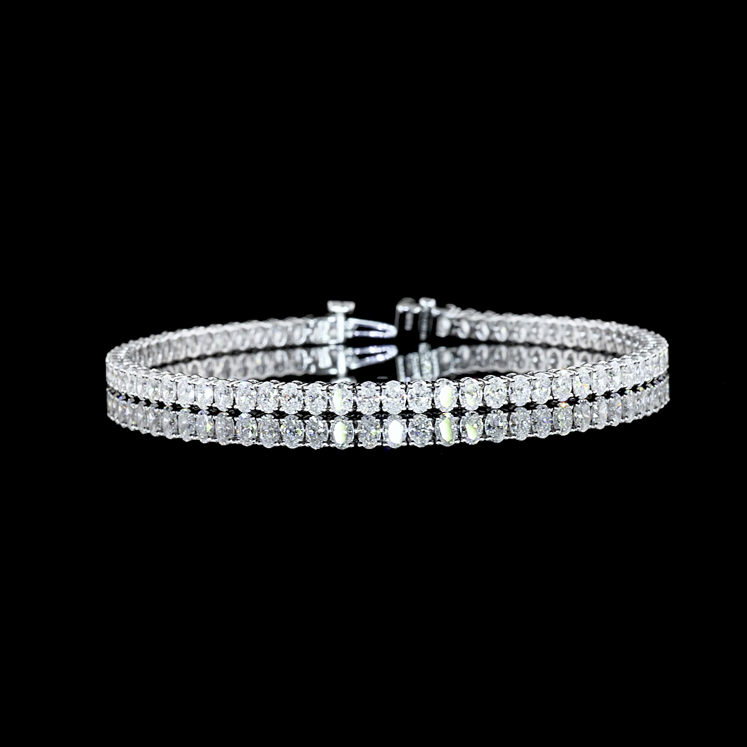 14K WHITE GOLDTennis Necklace