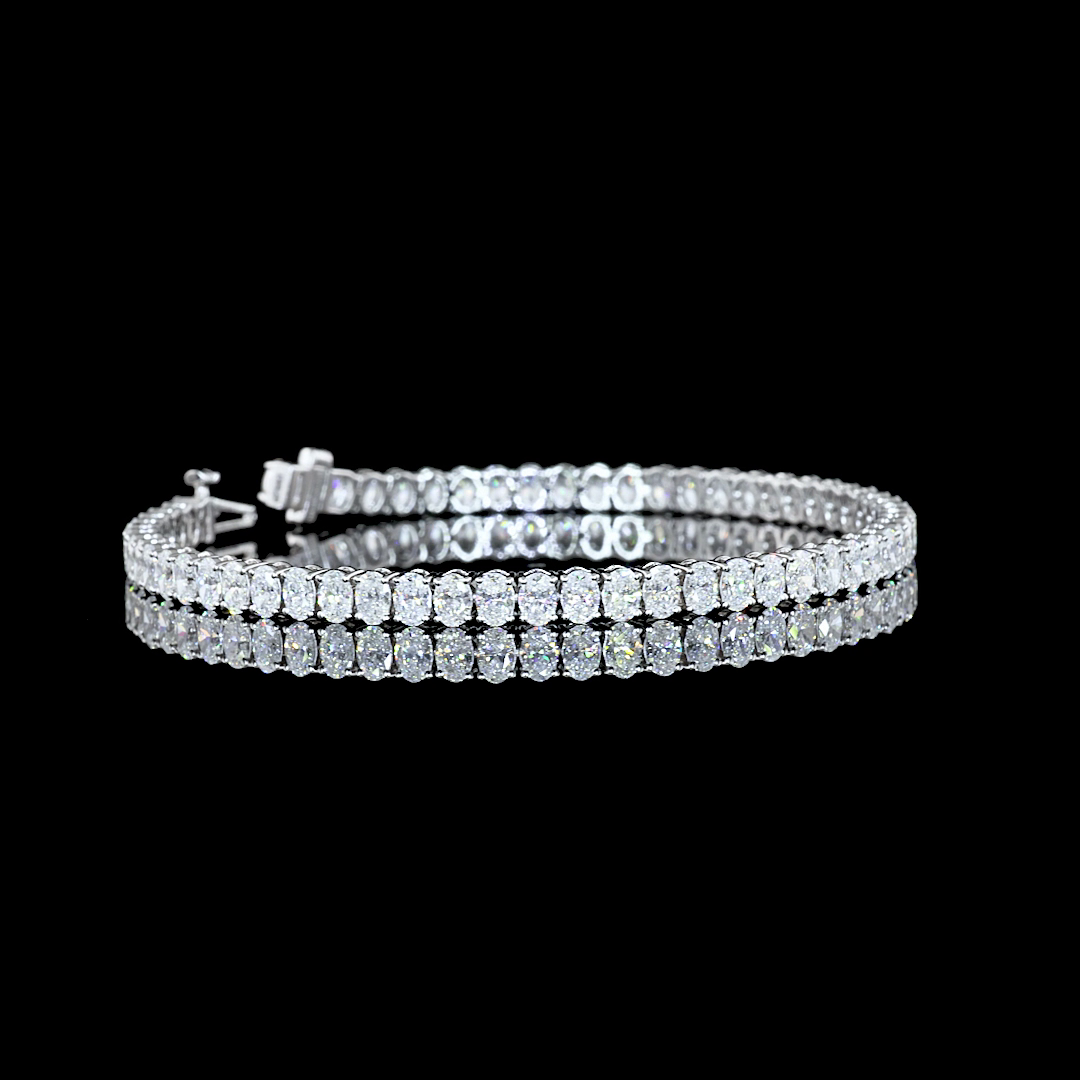 14K WHITE GOLDTennis Necklace