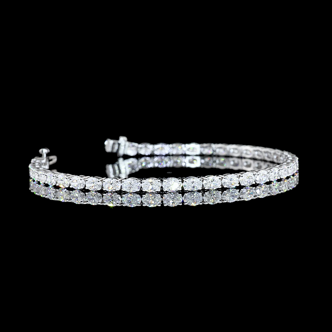 14K WHITE GOLDTennis Necklace