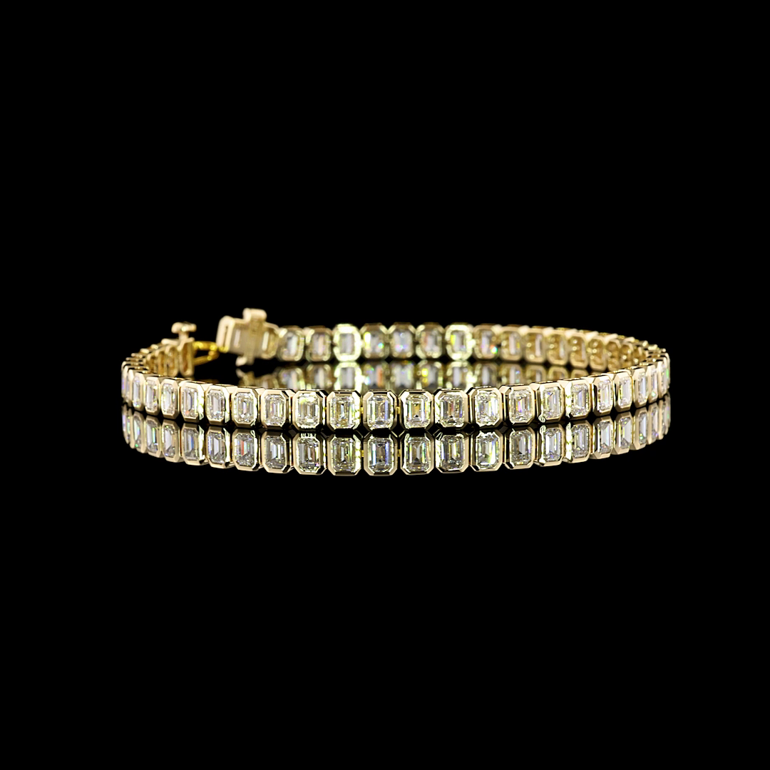 14K YELLOW GOLDTennis Necklace