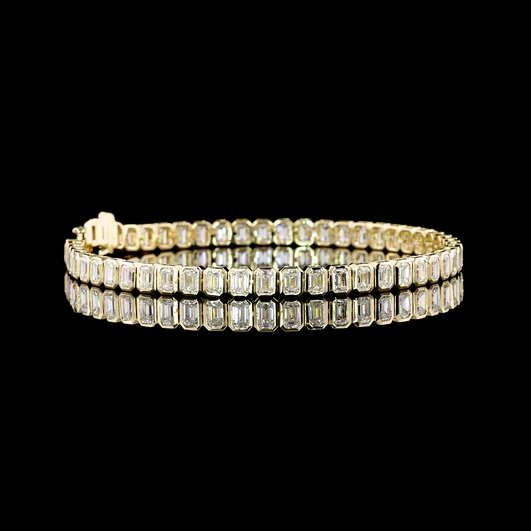 14K YELLOW GOLDTennis Necklace