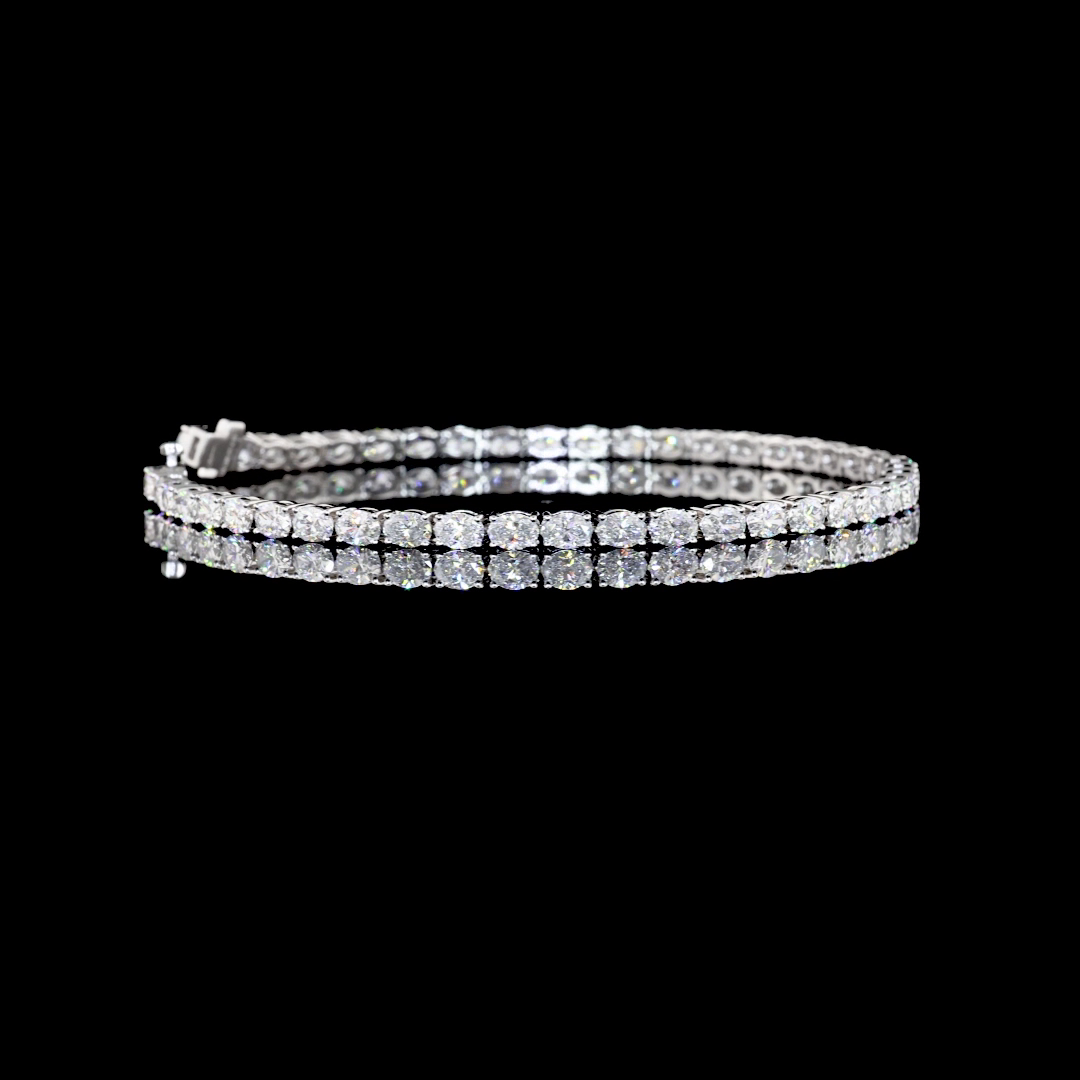 14K WHITE GOLDTennis Necklace