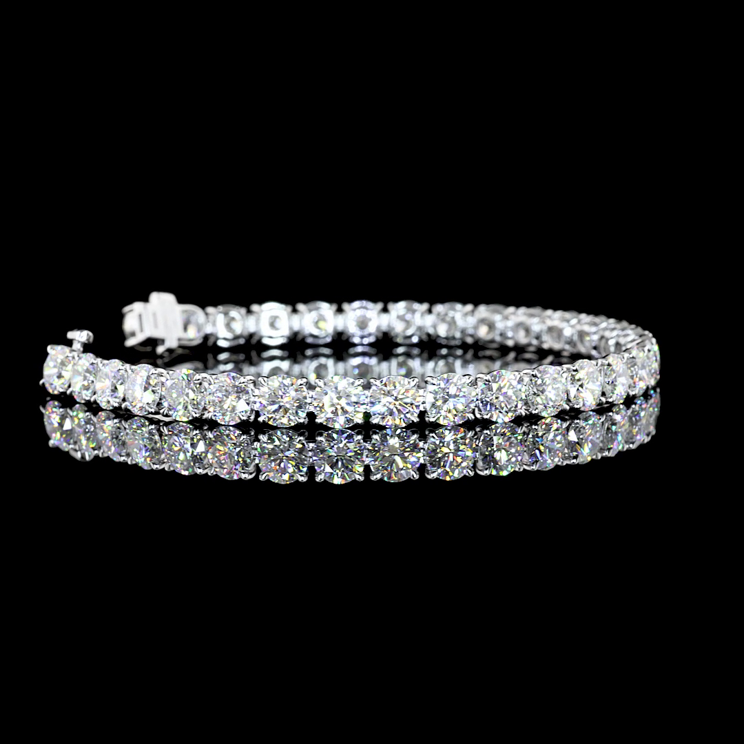 14K WHITE GOLDTennis Necklace