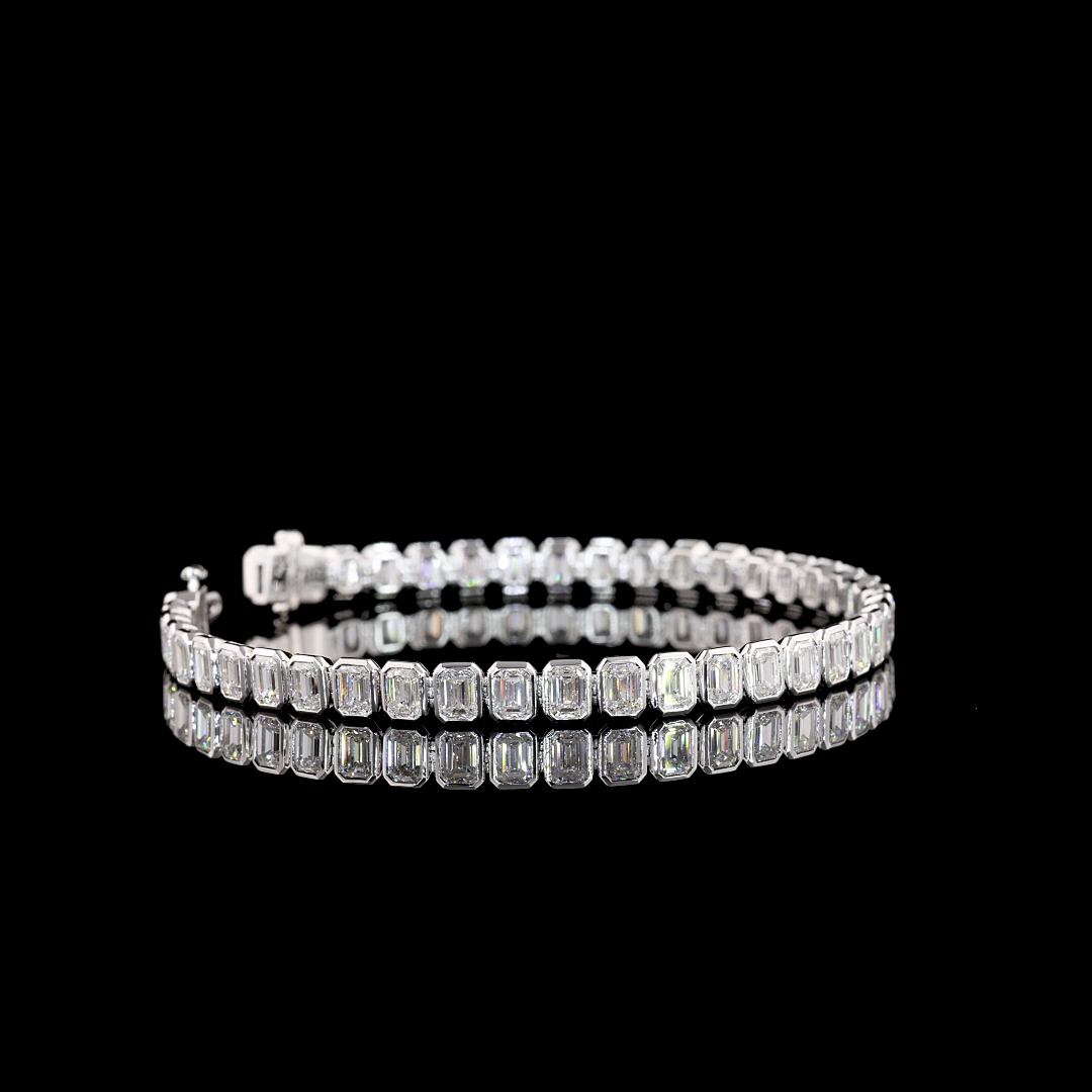 14K WHITE GOLDTennis Necklace