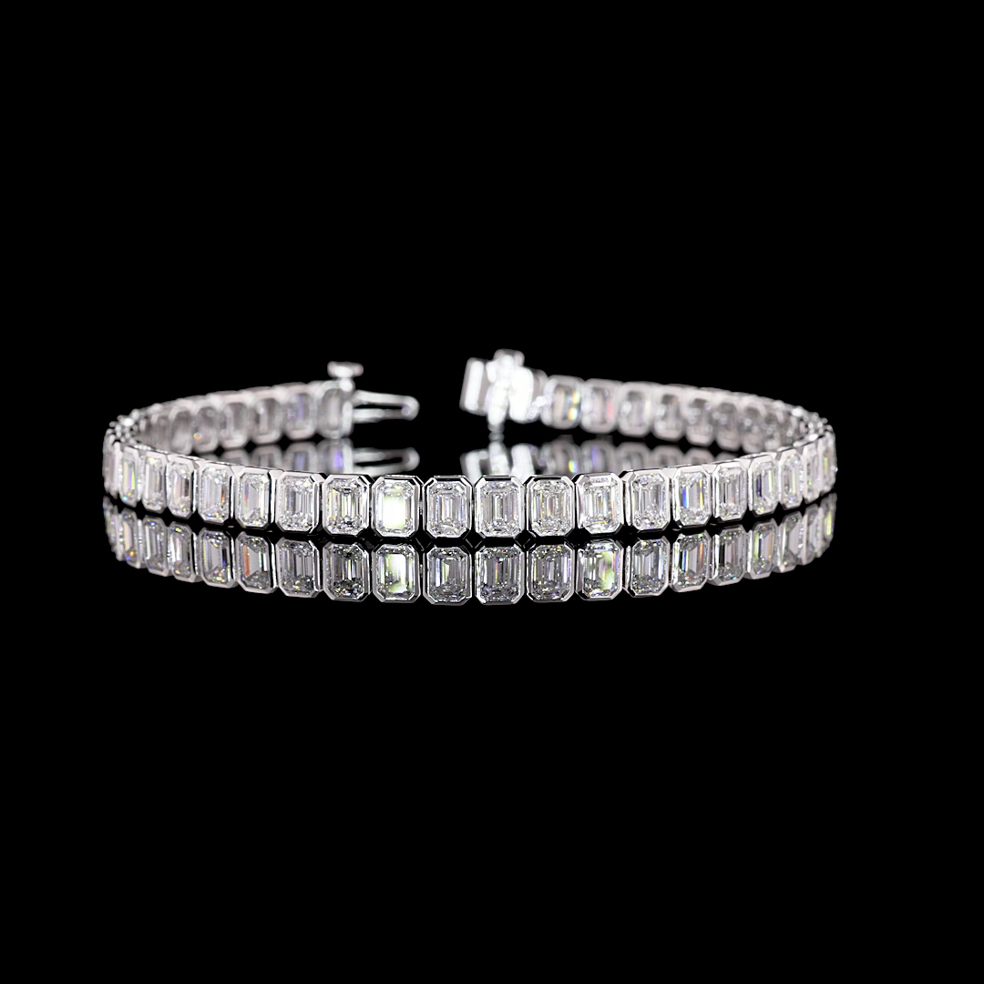 14K WHITE GOLDTennis Necklace