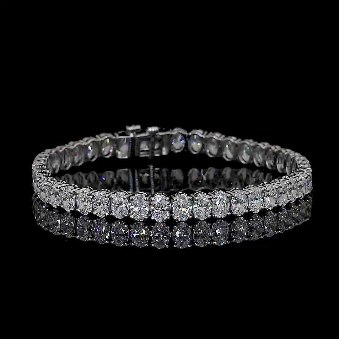 14K WHITE GOLDTennis Necklace