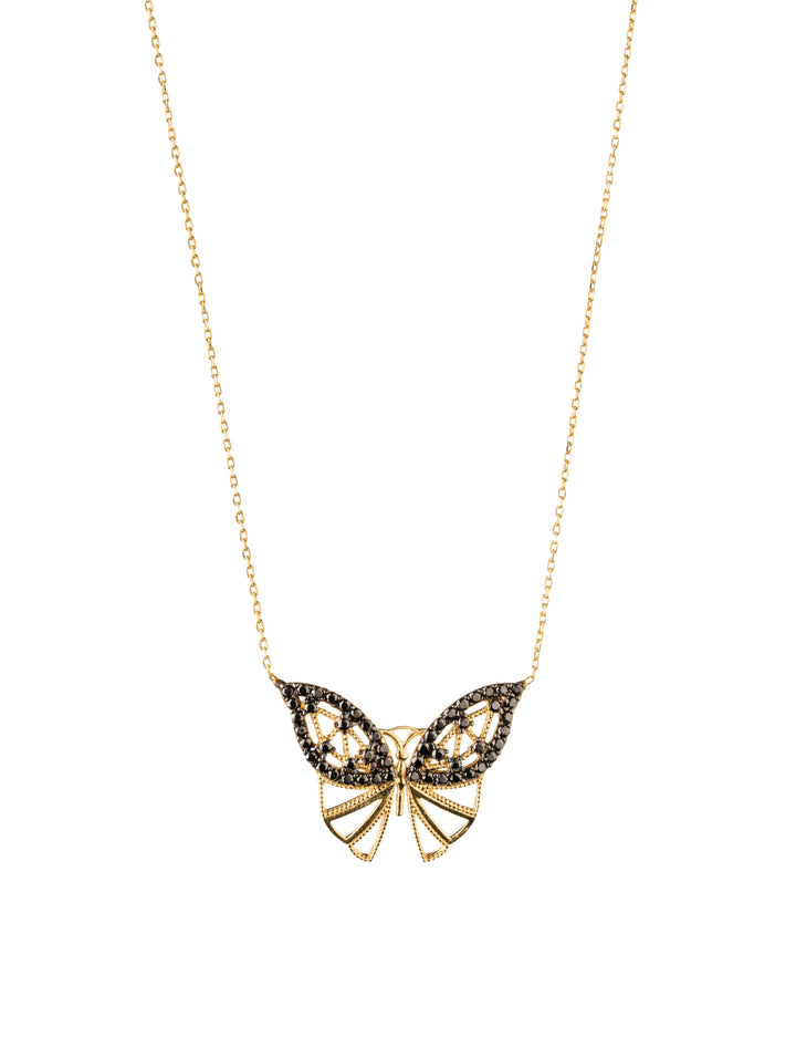 18K GOLD BOLD BUTTERFLY NECKLACE