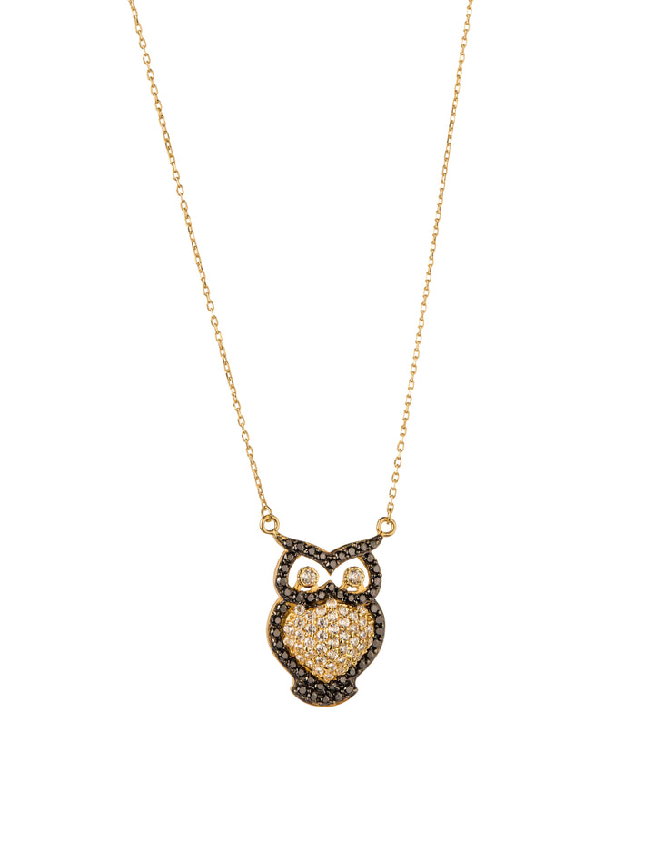 18K GOLD OWL NECKLACE