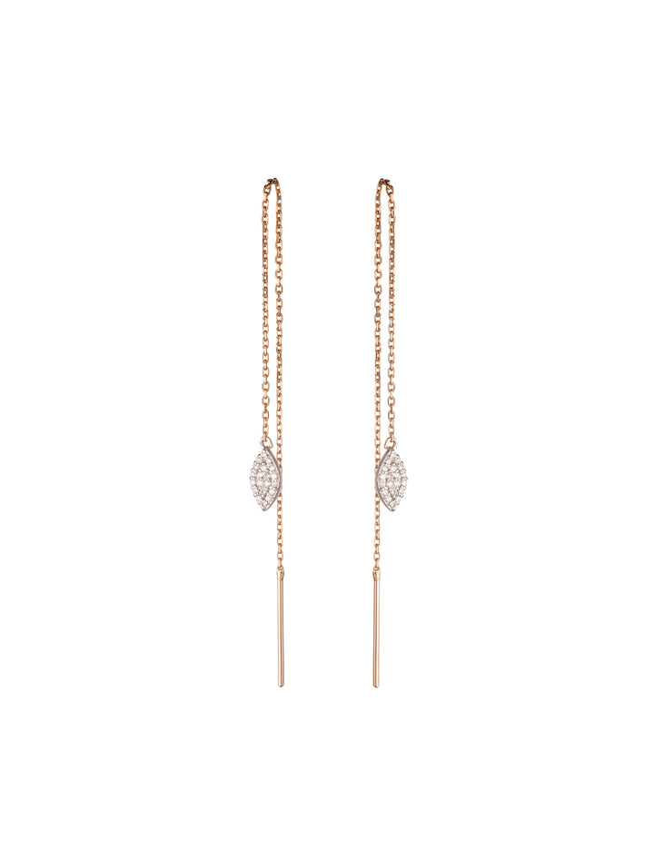 18K GOLD DOUBLE-SIDED DIAMOND “ELLIPSE” EARRINGS