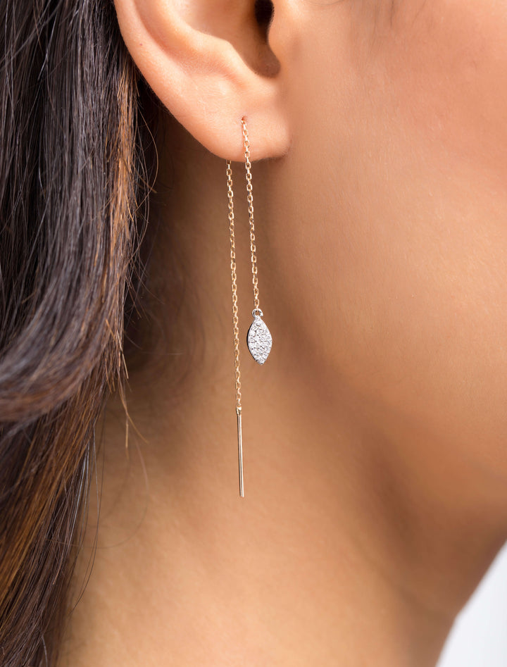 18K GOLD DOUBLE-SIDED DIAMOND “ELLIPSE” EARRINGS