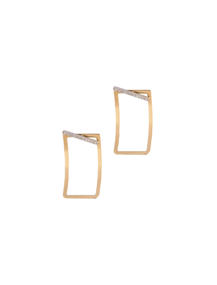 18K GOLD GEOMETRIC MOVE DIAMOND EARRINGS