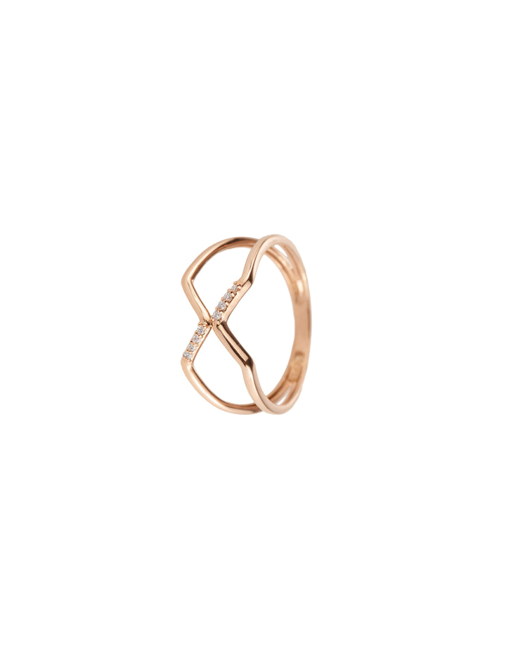 18K GOLD SOUL KISS DIAMOND RING