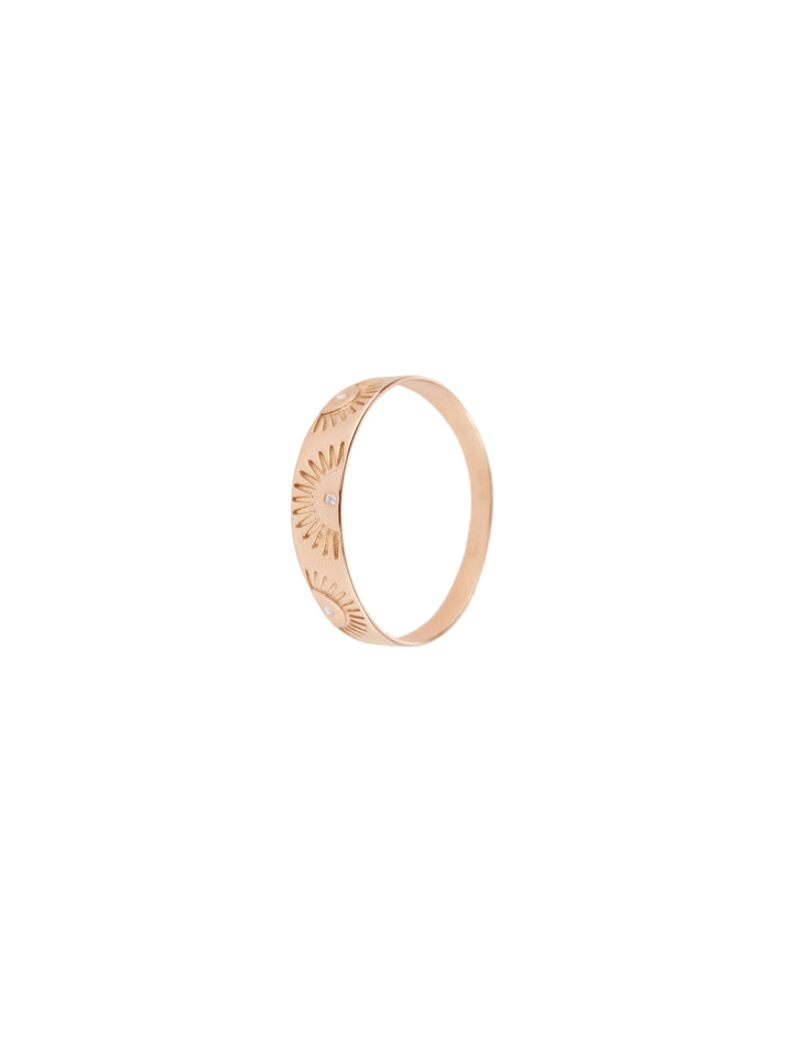 18K GOLD SUN GODDESS DIAMOND RING