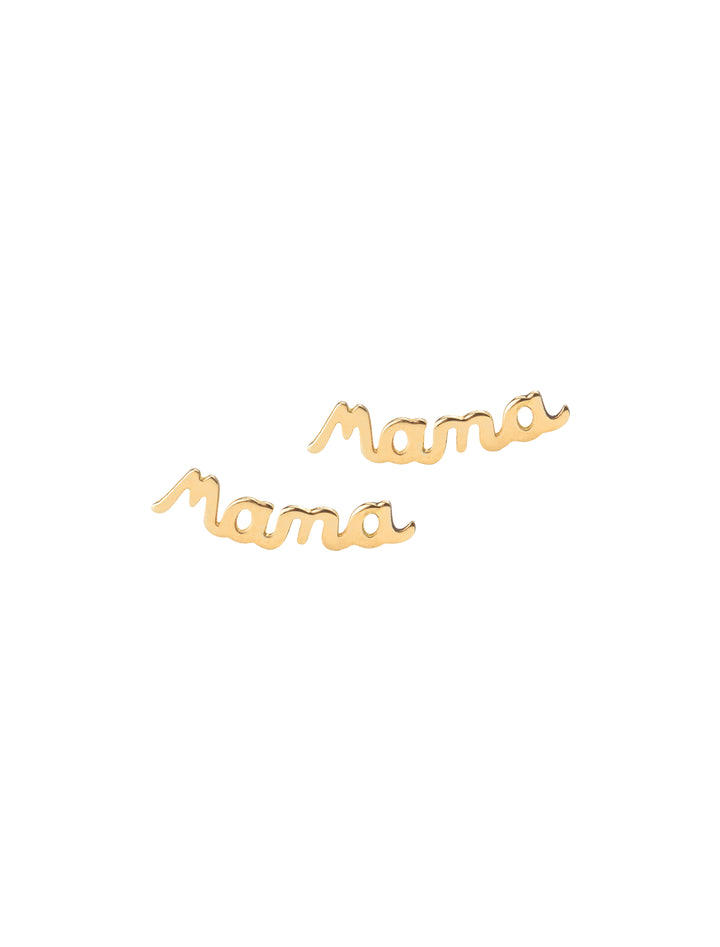 18K GOLD MAMA STUD EARRINGS