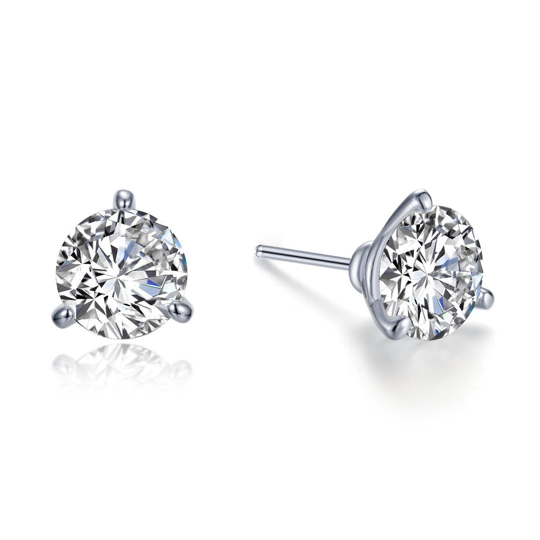 4 CTW Solitaire Stud Earrings