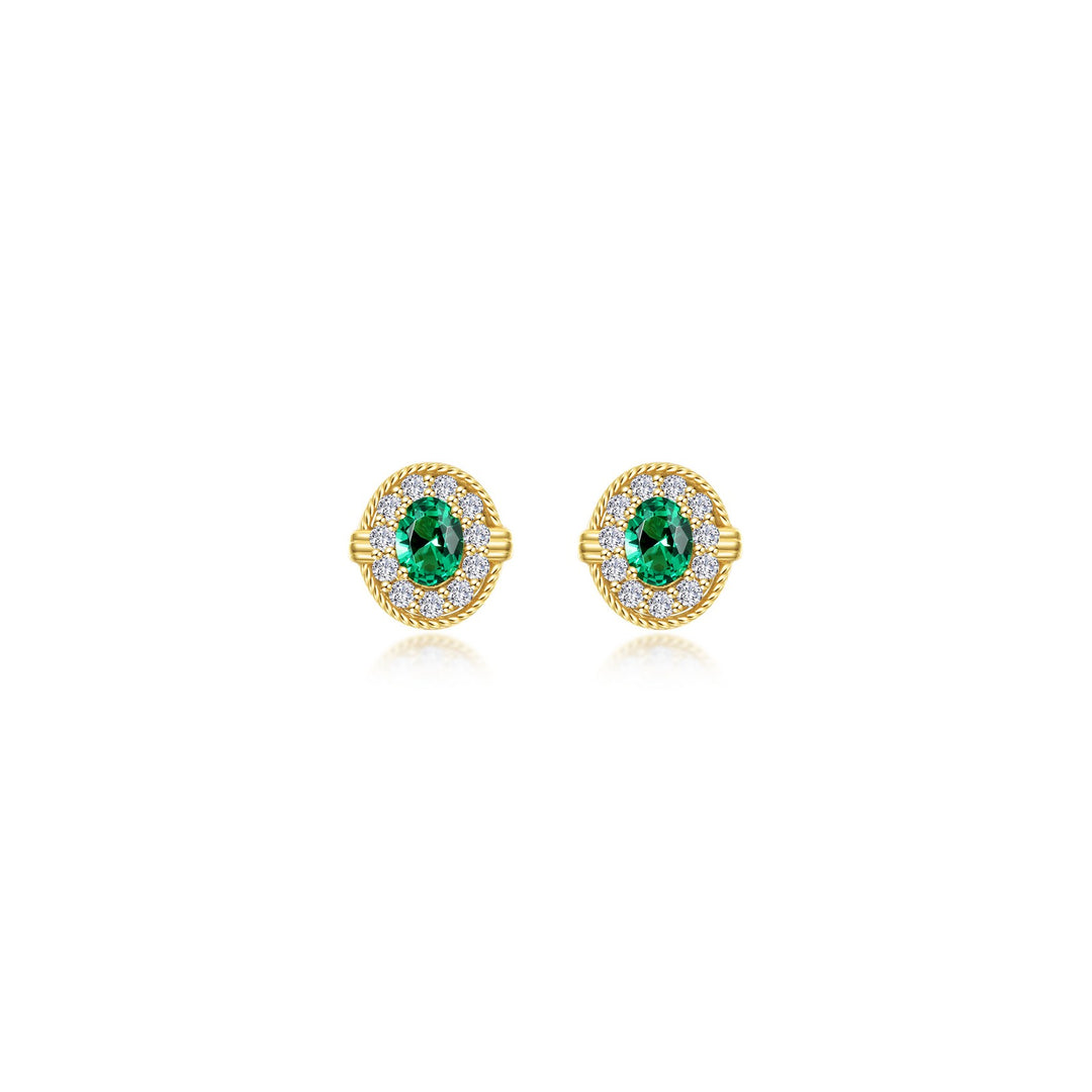 0.52 CTW Halo Stud Earrings