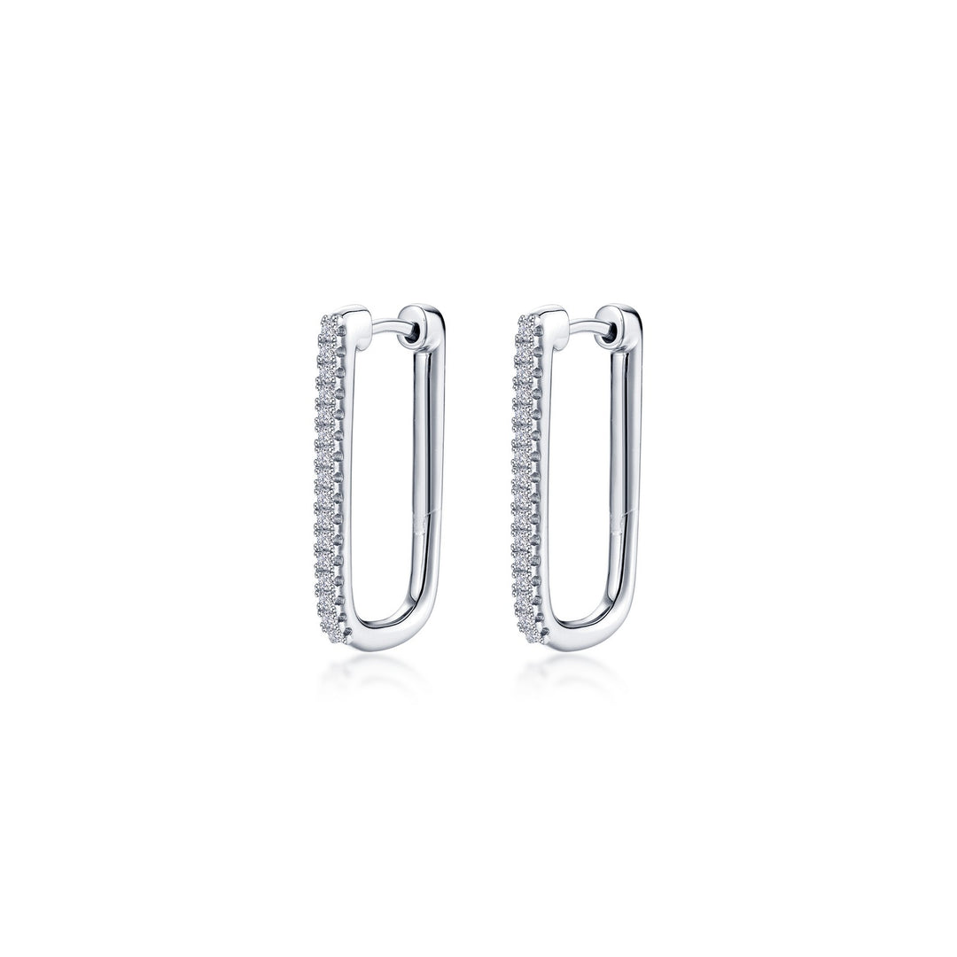 25mm x 14.3mm Rectangle Hoop Earrings