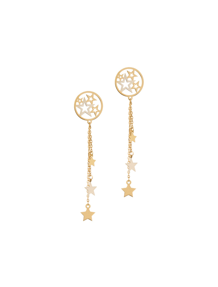 18K GOLD STARDUST CHAIN EARRINGS