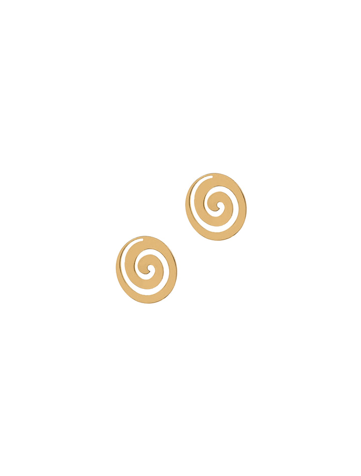 18K GOLD SWIRL EARRINGS