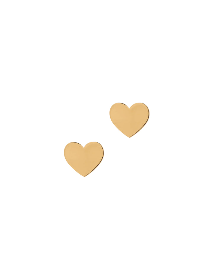 18K GOLD BEATING HEART EARRINGS