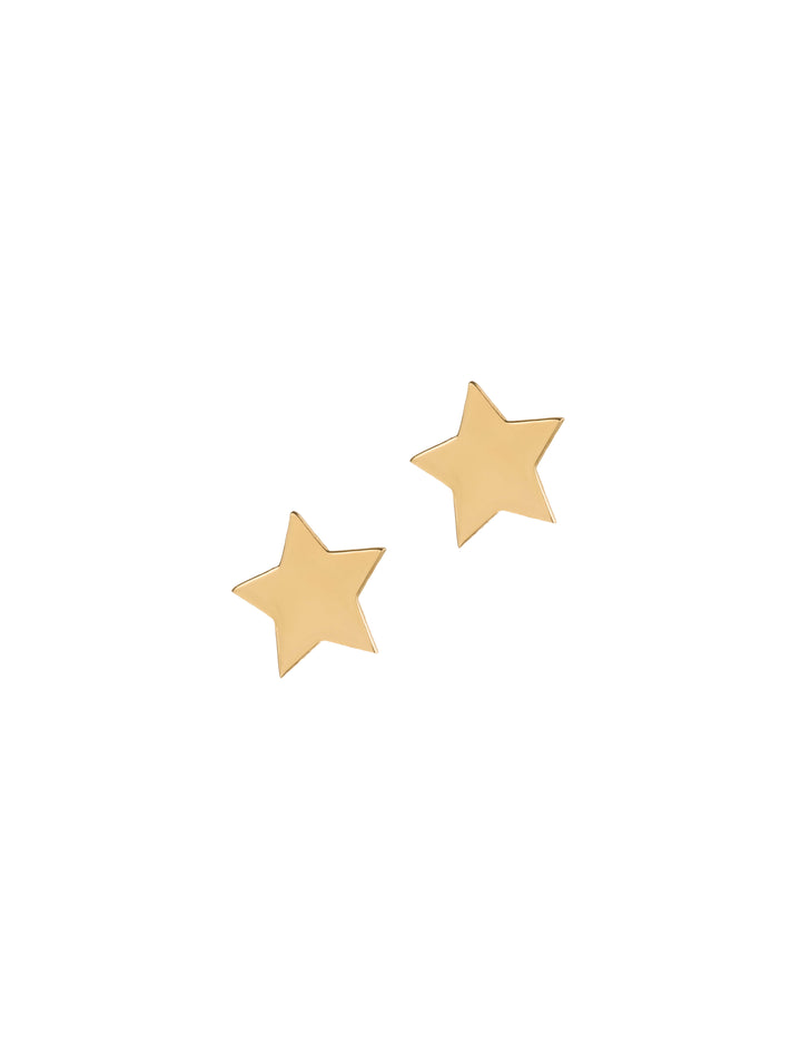 18K GOLD SIMPLE STARS EARRINGS