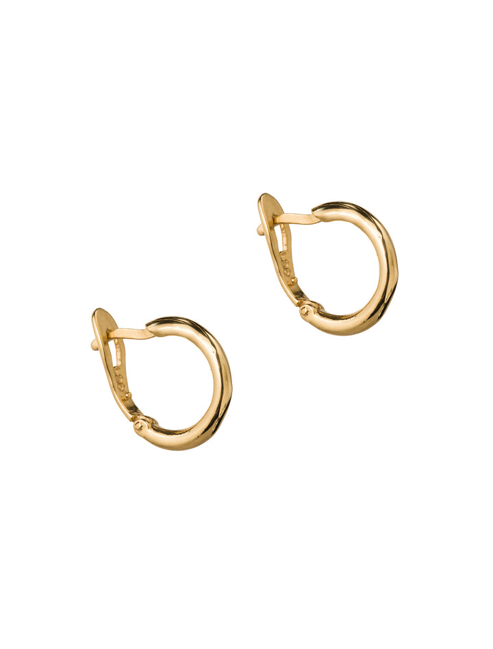 18K GOLD SIMPLE HOOP EARRINGS