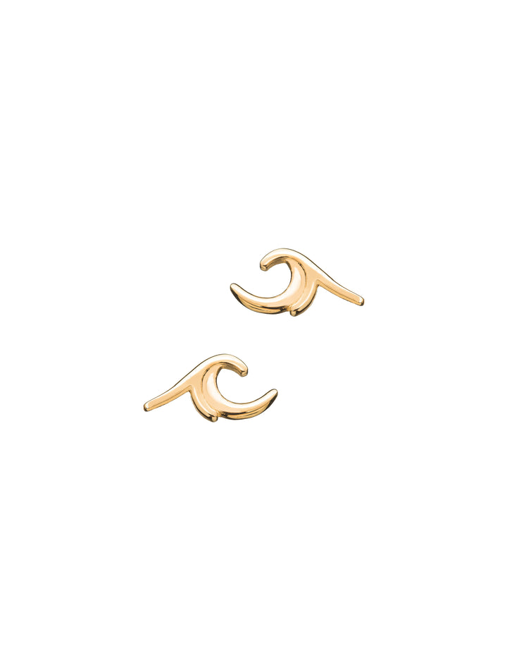 18K GOLD MINIMALISTIC WAVE EARRINGS