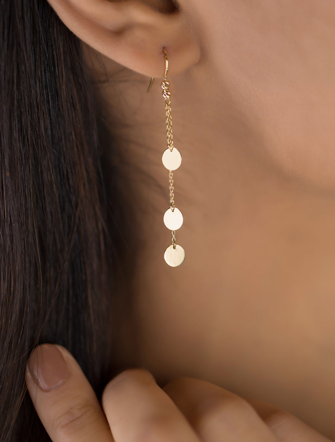 18K GOLD GYPSY CHAIN EARRINGS