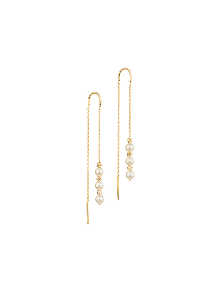 18K GOLD STATEMENT CHAIN EARRINGS