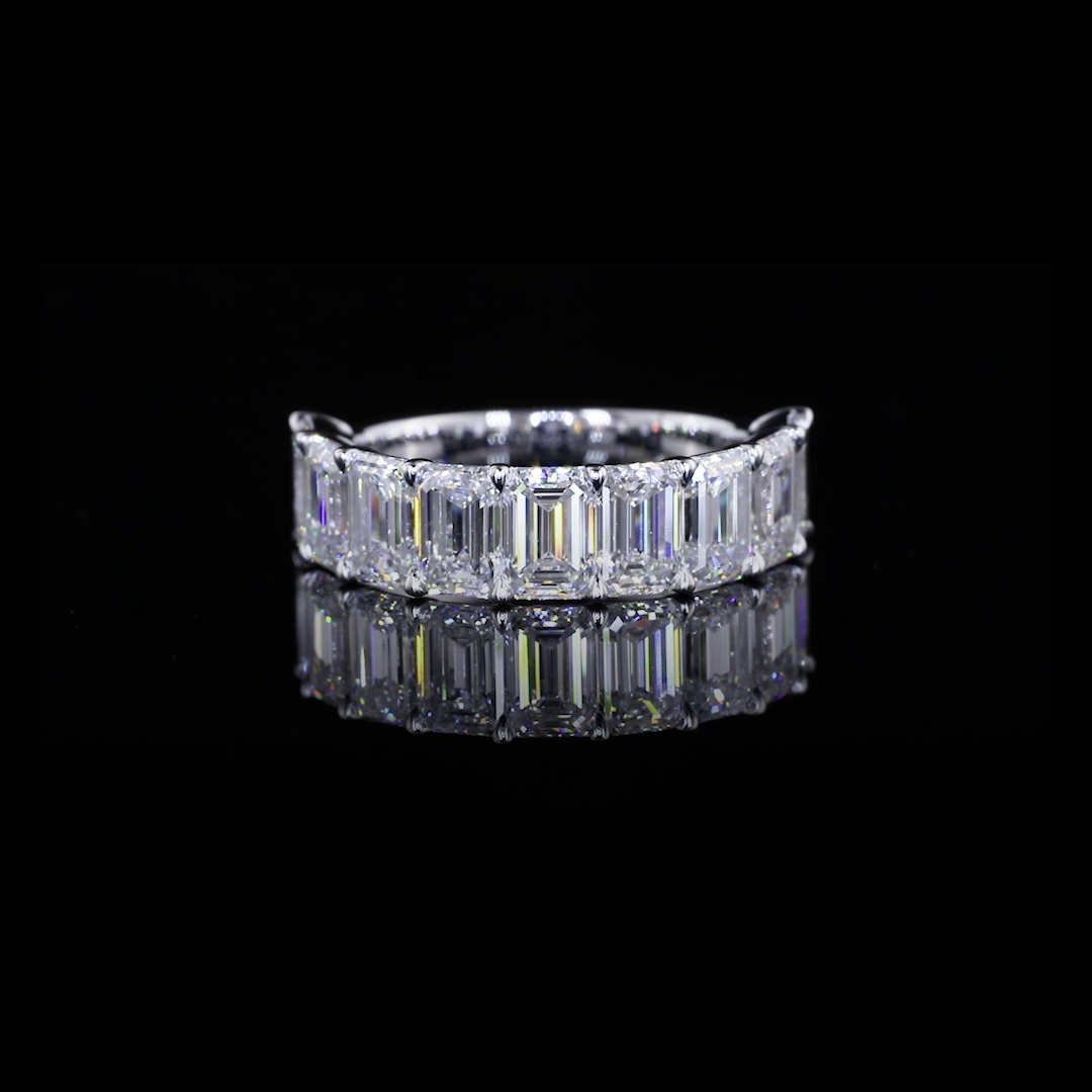 14K WHITE GOLDHalf Eternity Ring