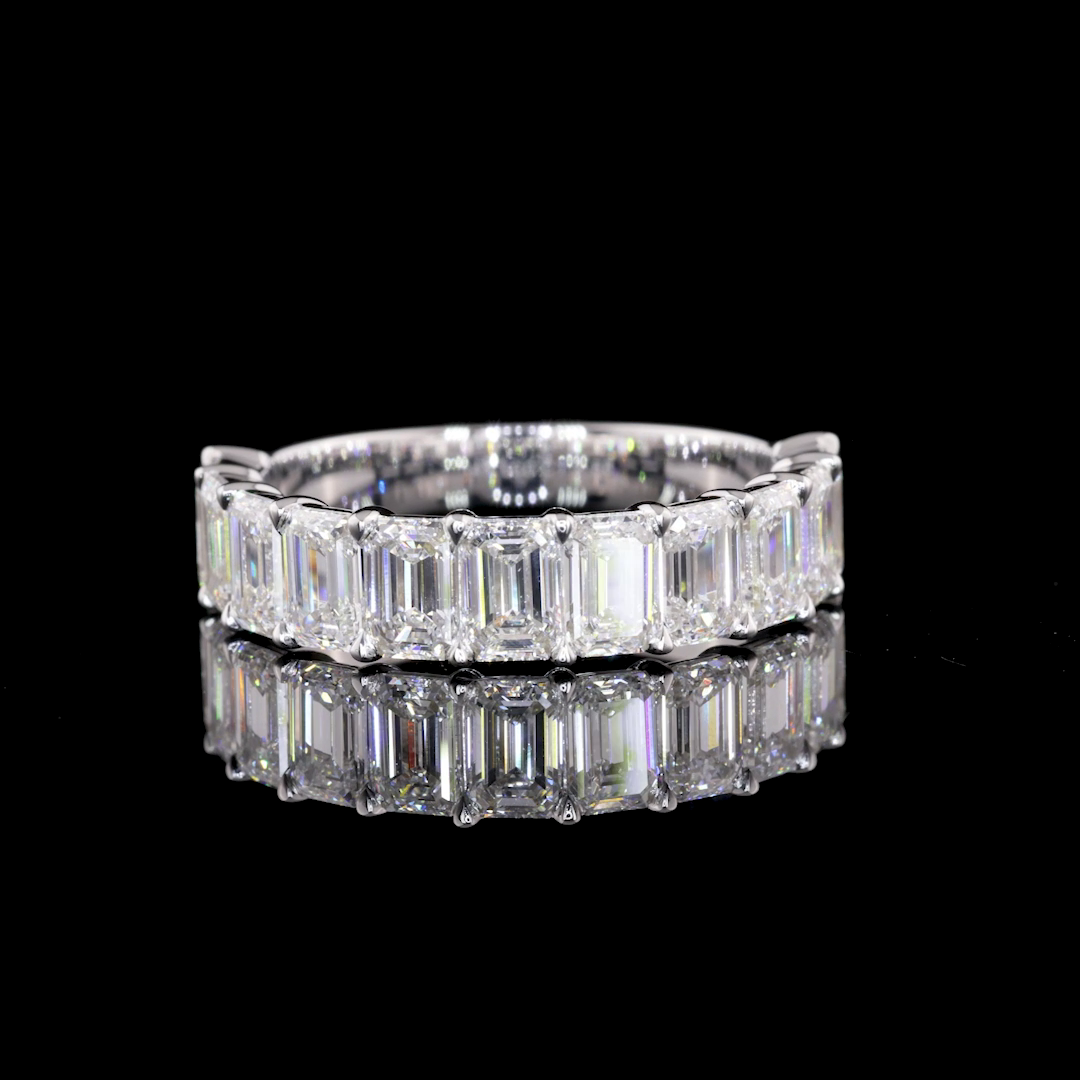 14K WHITE GOLDHalf Eternity Ring