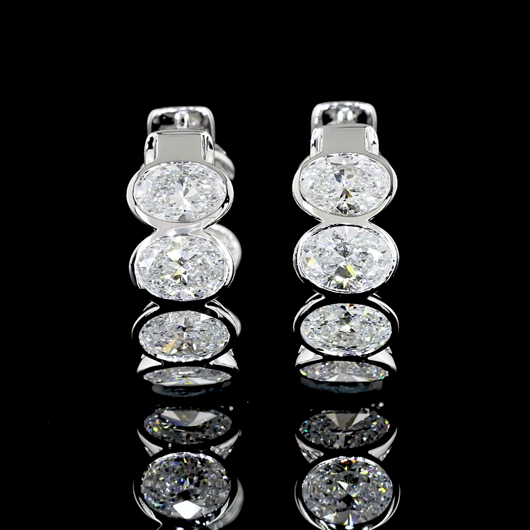 14K WHITE GOLDHuggies Earrings