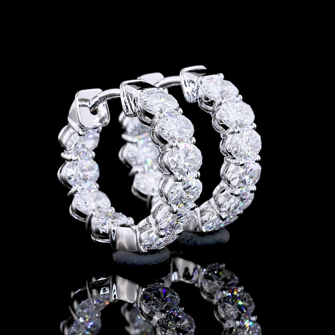 14K WHITE GOLDHuggies Earrings