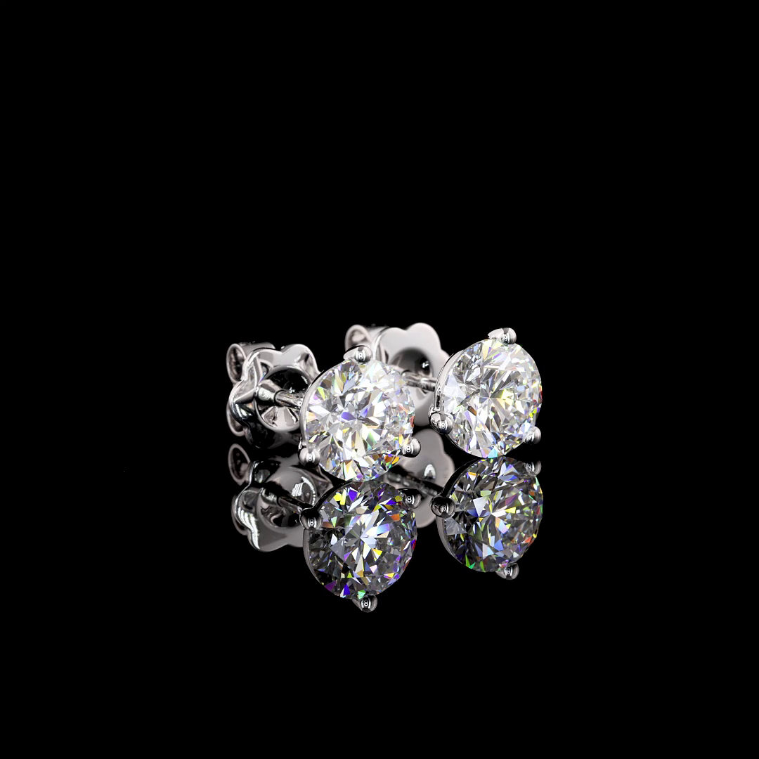 14K WHITE GOLDMartini Earrings