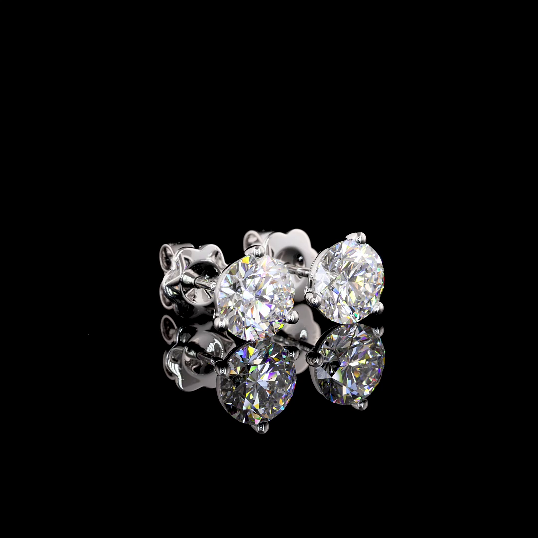 14K WHITE GOLDMartini Earrings