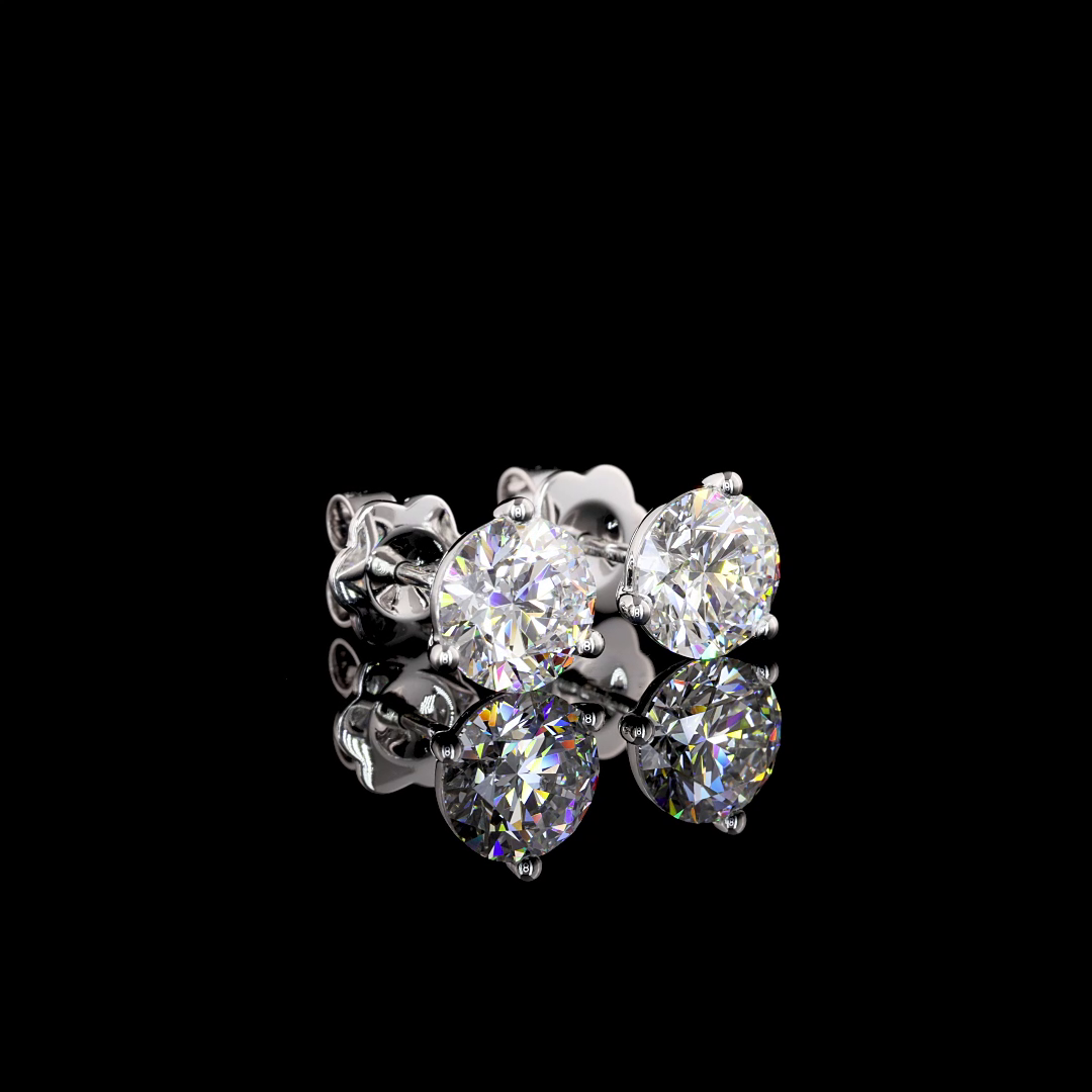 14K WHITE GOLDMartini Earrings